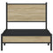 vidaXL Metal Bed Frame without Mattress Sonoma Oak 80x200 cm