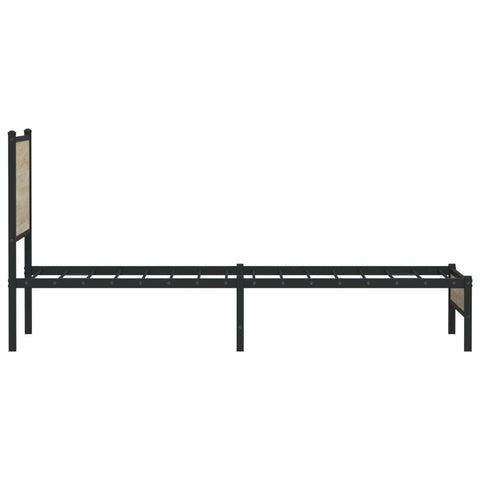 vidaXL Metal Bed Frame without Mattress Sonoma Oak 80x200 cm