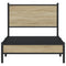 vidaXL Metal Bed Frame without Mattress Sonoma Oak 90x200 cm