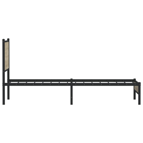 vidaXL Metal Bed Frame without Mattress Sonoma Oak 90x200 cm