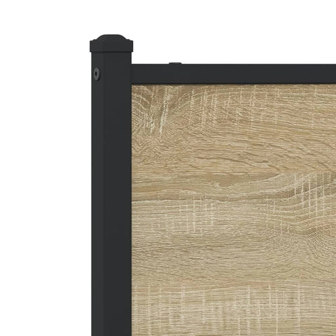 vidaXL Metal Bed Frame without Mattress Sonoma Oak 90x200 cm