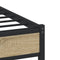 vidaXL Metal Bed Frame without Mattress Sonoma Oak 90x200 cm