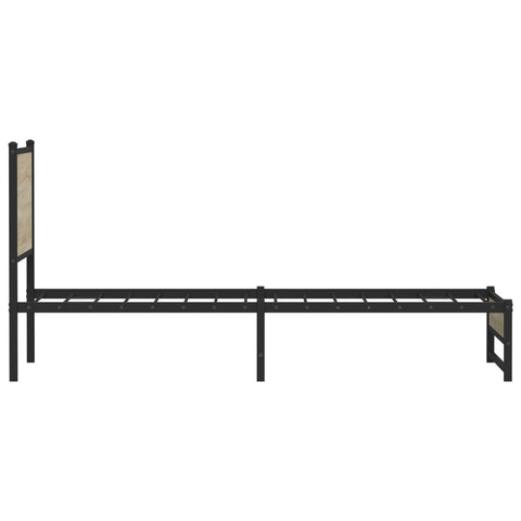 vidaXL Metal Bed Frame without Mattress Sonoma Oak 75x190 cm Small Single