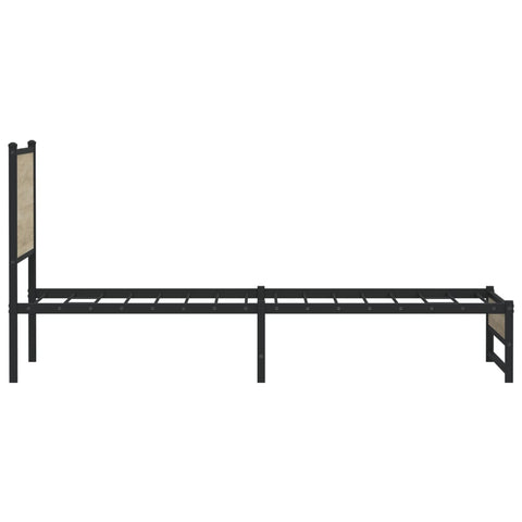 vidaXL Metal Bed Frame without Mattress Sonoma Oak 100x200 cm