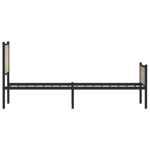 vidaXL Metal Bed Frame without Mattress Sonoma Oak 90x190 cm Single