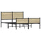 vidaXL Metal Bed Frame without Mattress Sonoma Oak 137x190 cm