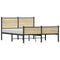 vidaXL Metal Bed Frame without Mattress Sonoma Oak 137x190 cm