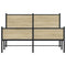 vidaXL Metal Bed Frame without Mattress Sonoma Oak 137x190 cm