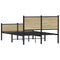 vidaXL Metal Bed Frame without Mattress Sonoma Oak 137x190 cm