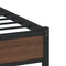 vidaXL Metal Bed Frame without Mattress Brown Oak 80x200 cm