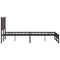 vidaXL Metal Bed Frame without Mattress Brown Oak 160x200 cm