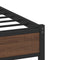 vidaXL Metal Bed Frame without Mattress Brown Oak 160x200 cm
