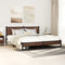 vidaXL Metal Bed Frame without Mattress Brown Oak 160x200 cm