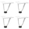 vidaXL Hairpin Legs for Coffee Table 4 pcs White 10 cm Solid Steel