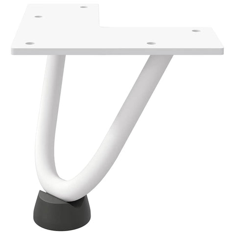 vidaXL Hairpin Legs for Coffee Table 4 pcs White 10 cm Solid Steel