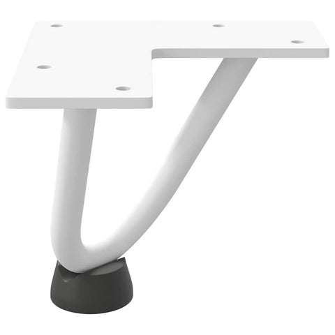 vidaXL Hairpin Legs for Coffee Table 4 pcs White 10 cm Solid Steel