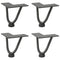 vidaXL Hairpin Legs for Coffee Table 4 pcs Anthracite 10 cm Solid Steel