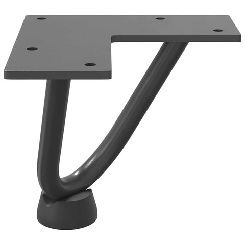 vidaXL Hairpin Legs for Coffee Table 4 pcs Anthracite 10 cm Solid Steel