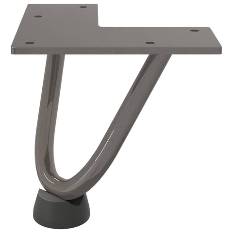 vidaXL Hairpin Table Legs 4 pcs Natural Steel 10 cm Solid Steel