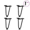 vidaXL Hairpin Table Legs 4 pcs Black 20 cm Solid Steel