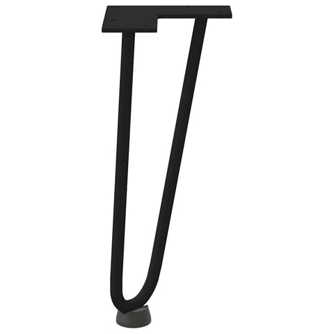 vidaXL Hairpin Legs for Coffee Table 4 pcs Black 30 cm Solid Steel