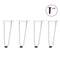 vidaXL Hairpin Legs for Coffee Table 4 pcs White 30 cm Solid Steel