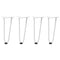 vidaXL Hairpin Legs for Coffee Table 4 pcs White 30 cm Solid Steel