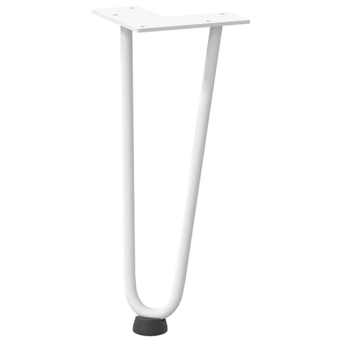 vidaXL Hairpin Legs for Coffee Table 4 pcs White 30 cm Solid Steel