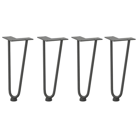 vidaXL Hairpin Legs for Coffee Table 4 pcs Anthracite 30 cm Solid Steel