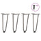 vidaXL Hairpin Table Legs 4 pcs Natural Steel 30 cm Solid Steel