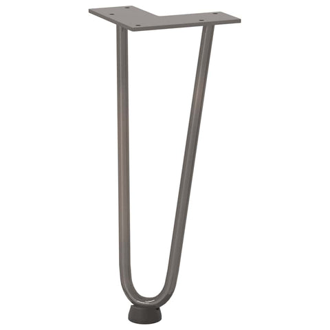 vidaXL Hairpin Table Legs 4 pcs Natural Steel 30 cm Solid Steel