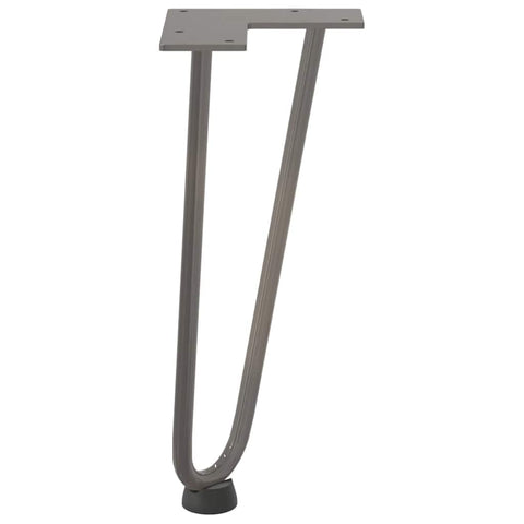 vidaXL Hairpin Table Legs 4 pcs Natural Steel 30 cm Solid Steel