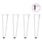 vidaXL Hairpin Legs for Coffee Table 4 pcs White 42 cm Solid Steel