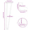 vidaXL Hairpin Legs for Coffee Table 4 pcs White 42 cm Solid Steel