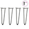 vidaXL Hairpin Legs for Coffee Table 4 pcs Anthracite 42 cm Solid Steel