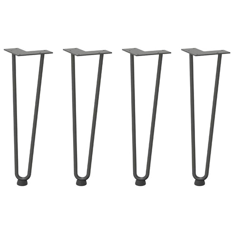 vidaXL Hairpin Legs for Coffee Table 4 pcs Anthracite 42 cm Solid Steel