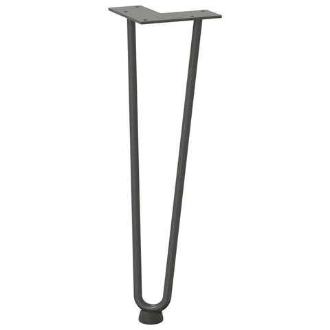 vidaXL Hairpin Legs for Coffee Table 4 pcs Anthracite 42 cm Solid Steel