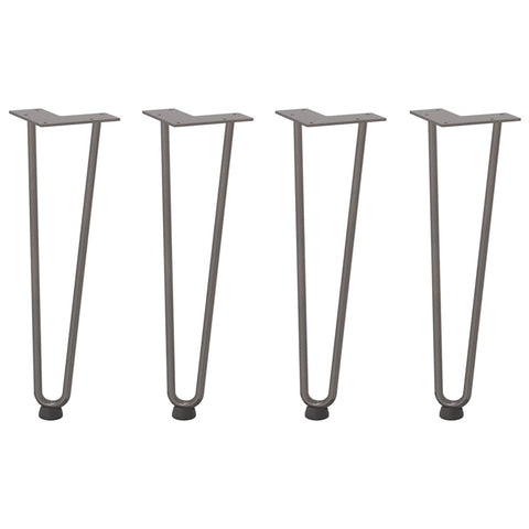 vidaXL Hairpin Legs for Coffee Table 4 pcs Natural Steel 42 cm Solid Steel