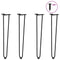 vidaXL Hairpin Table Legs 4 pcs Black 72 cm Solid Steel