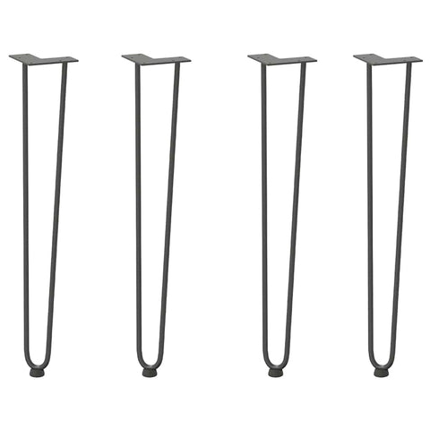 vidaXL Hairpin Table Legs 4 pcs Anthracite 72 cm Solid Steel