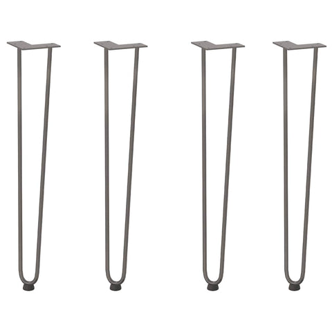 vidaXL Hairpin Table Legs 4 pcs Natural Steel 72 cm Solid Steel