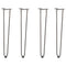 vidaXL Hairpin Table Legs 4 pcs Natural Steel 72 cm Solid Steel