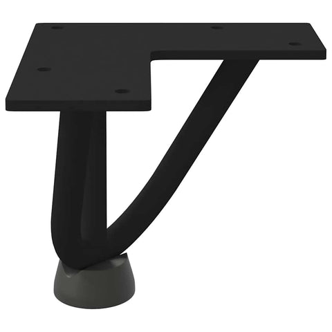 vidaXL Hairpin Legs for Coffee Table 4 pcs Black 10 cm Solid Steel