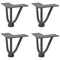 vidaXL Hairpin Table Legs 4 pcs Anthracite 10 cm Solid Steel