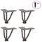 vidaXL Hairpin Table Legs 4 pcs Natural Steel 10 cm Solid Steel