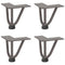 vidaXL Hairpin Table Legs 4 pcs Natural Steel 10 cm Solid Steel