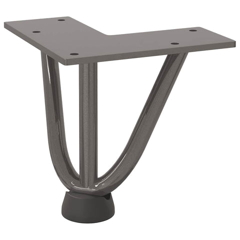 vidaXL Hairpin Table Legs 4 pcs Natural Steel 10 cm Solid Steel