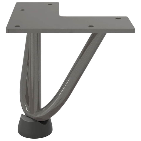 vidaXL Hairpin Table Legs 4 pcs Natural Steel 10 cm Solid Steel