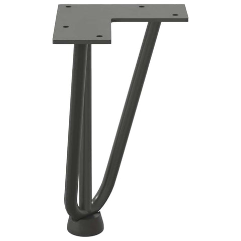 vidaXL Hairpin Legs for Coffee Table 4 pcs Anthracite 20 cm Solid Steel