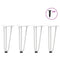 vidaXL Hairpin Legs for Coffee Table 4 pcs White 30 cm Solid Steel